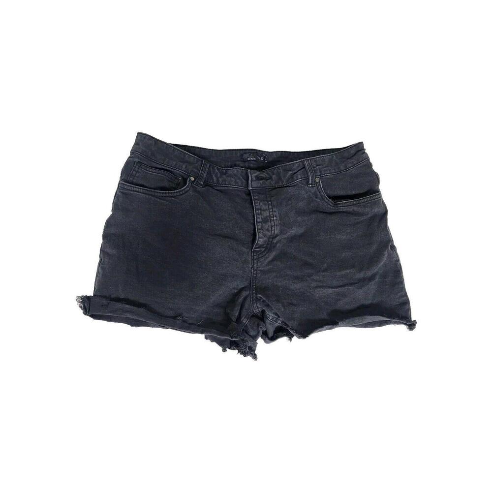 Prana Womens Black Denim Shorts Size 14